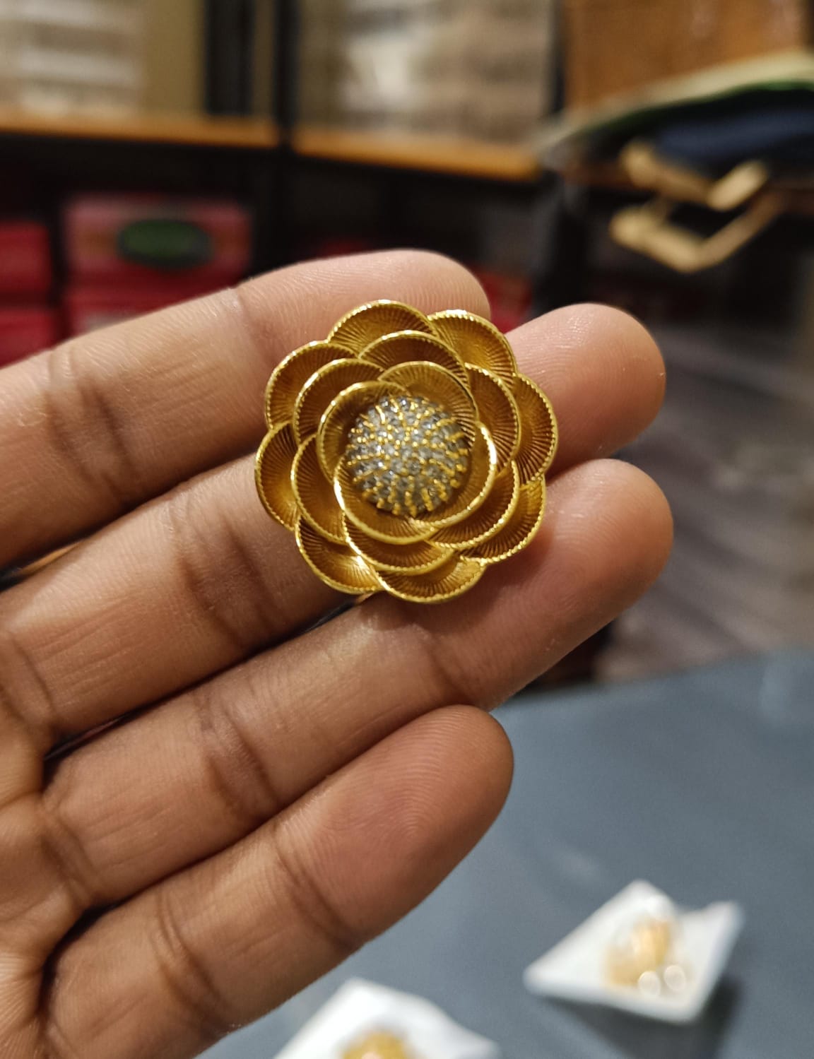 Diamond Bloom Cushion Ring