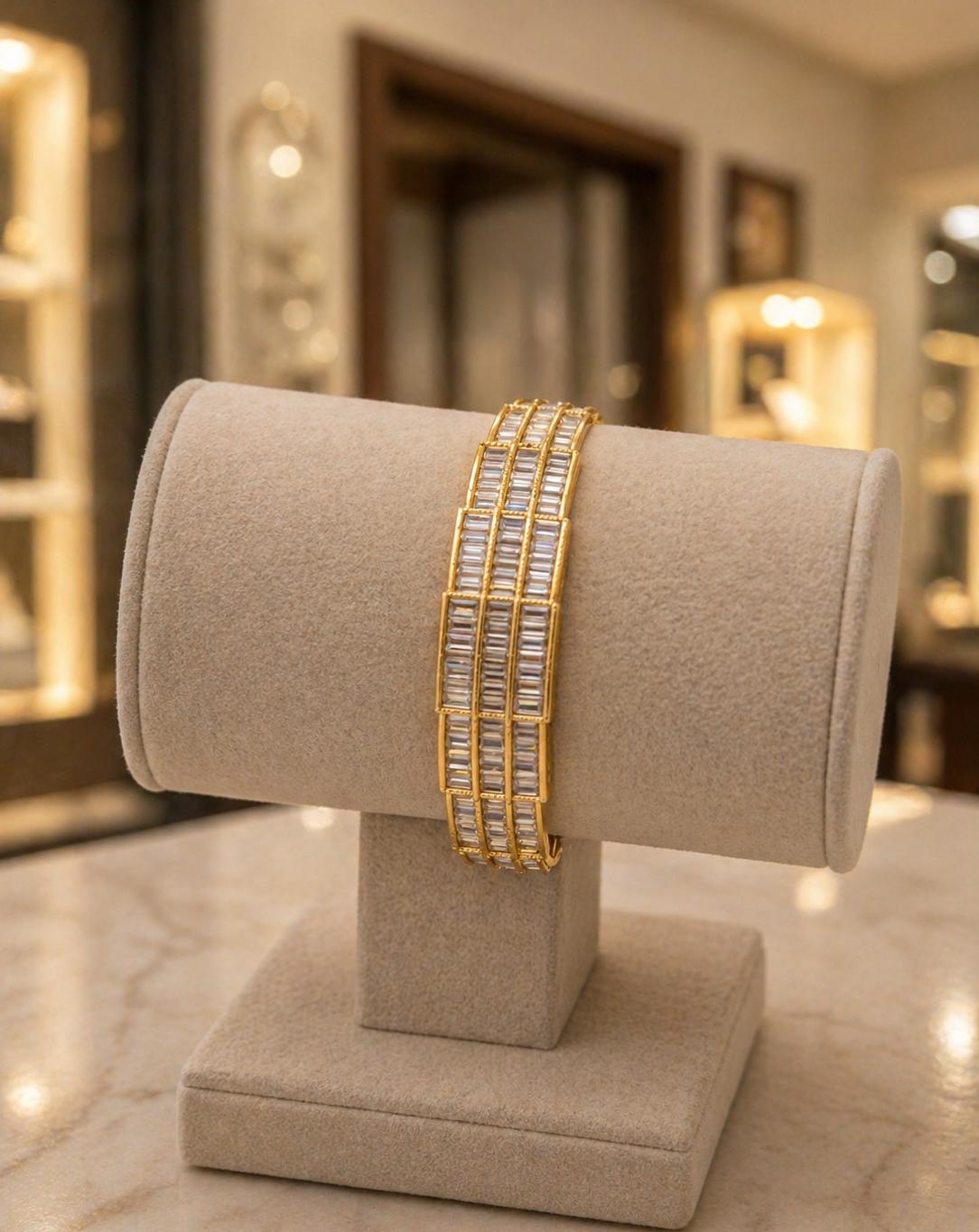 Diamond Cut Crystal Bracelet