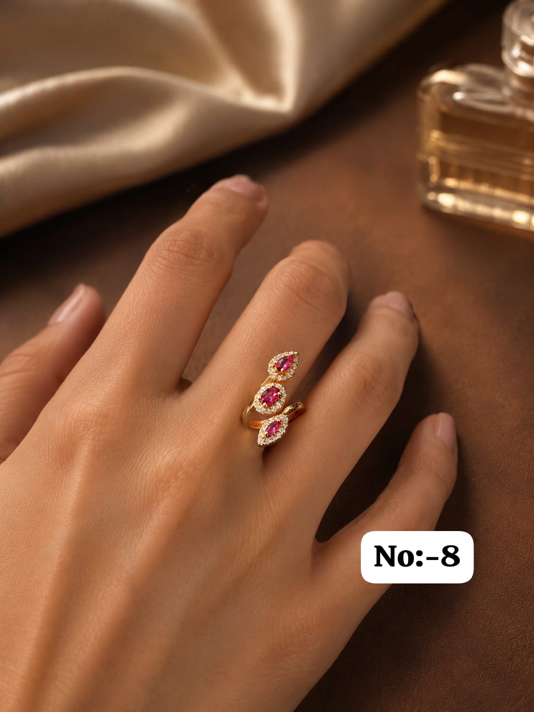 Majestic Triple Ruby Ring