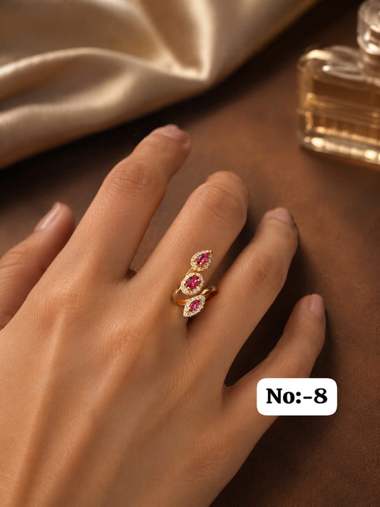 Majestic Triple Ruby Ring
