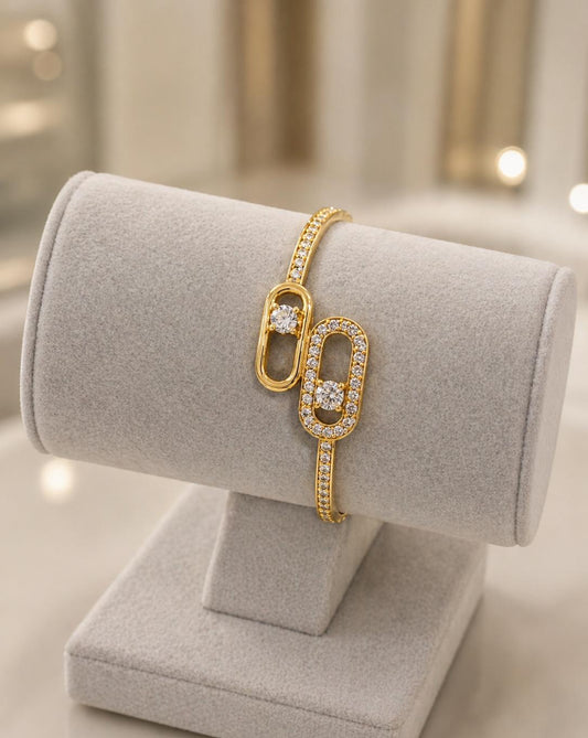 Diamond Cut Crystal Bracelet