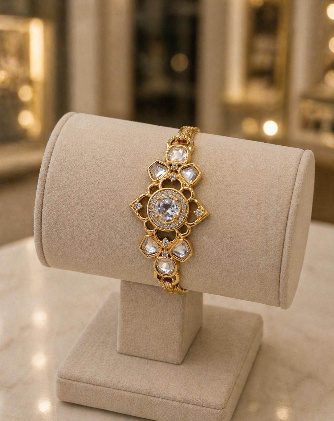 Golden Charm Crystal Bracelet